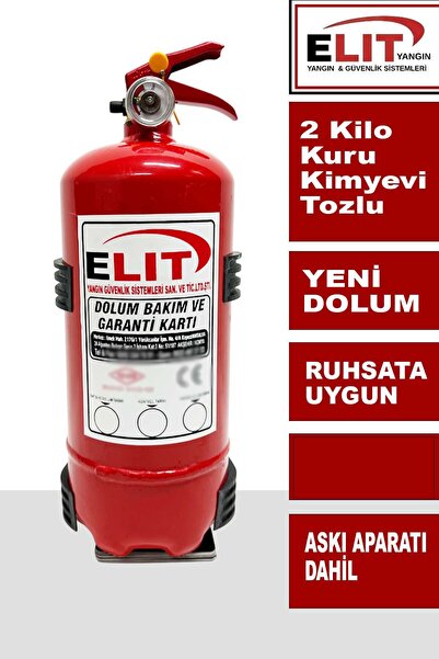 ELİT YANGIN VE GÜVENLİK SİSTEMLERİ 2 Kg ABC Kuru Kimyevi Tozlu Yangın Söndürm...