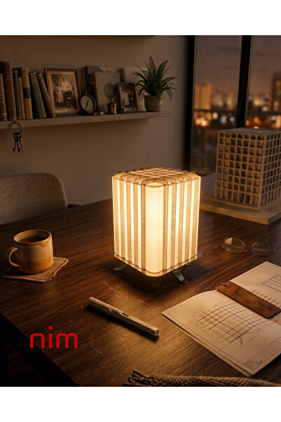 nim metal Nim Grid - Endüstriyel Tasarım Modüler Masa Lambası / Gece Lambası
