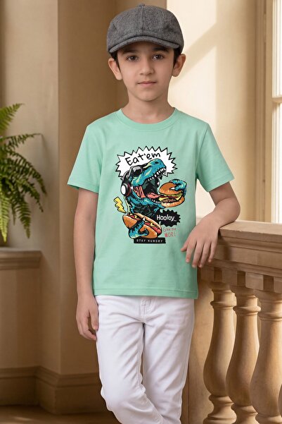 Funkaar Unisex Dino Eatem Graphic Print Tshirt