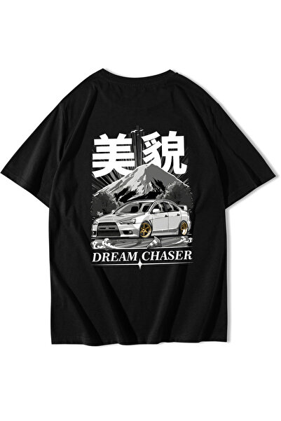 BRZ COLLECTION Tricou Unisex Oversize Dream Chaser Negru