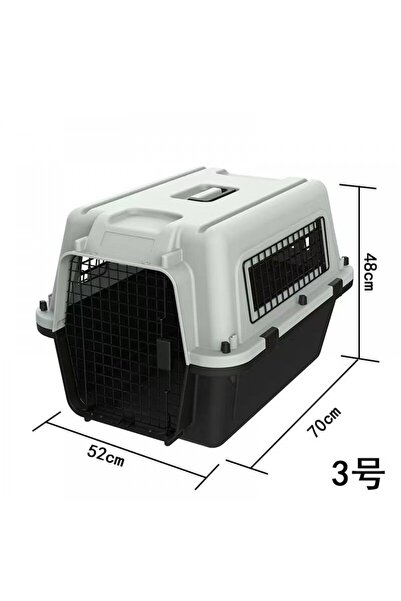 PETS HOME XGH-3 Iata Tekerleksiz Kedi ve Köpek Taşıma Kafesi 70x52x48cm