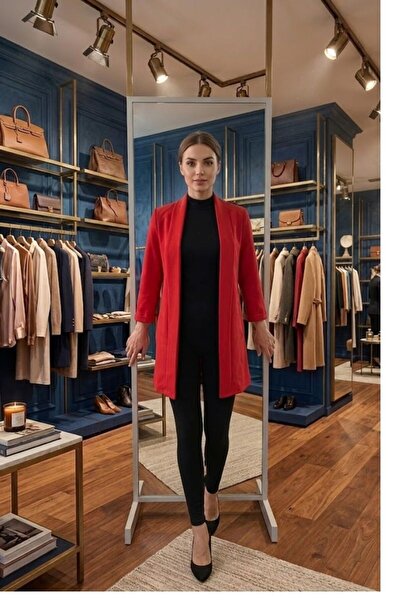 MODA Kadın Şal Yaka Uzun Kol Kimono Hırka - Mevsimlik Rahat Kalıp Ceket