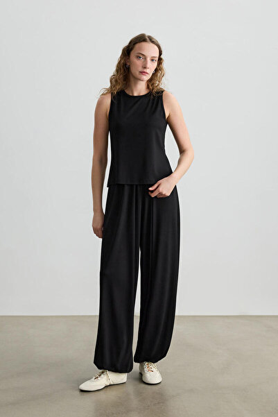 BE BLUE ΜΑΥΡΟ ΠΑΝΤΕΛΟΝΙ ΣΑΛΒΑΡ ΜΕ ΣΟΥΡΕΣ