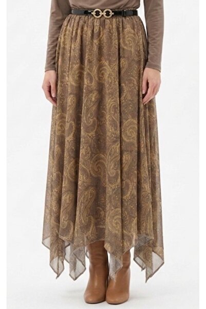 Nursay Φούστα με έθνικ σχέδιο και ασύμμετρη κοπή