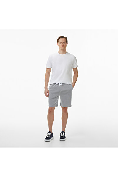 Nautica Erkek Lacivert Regular Fit Çizgili Şort