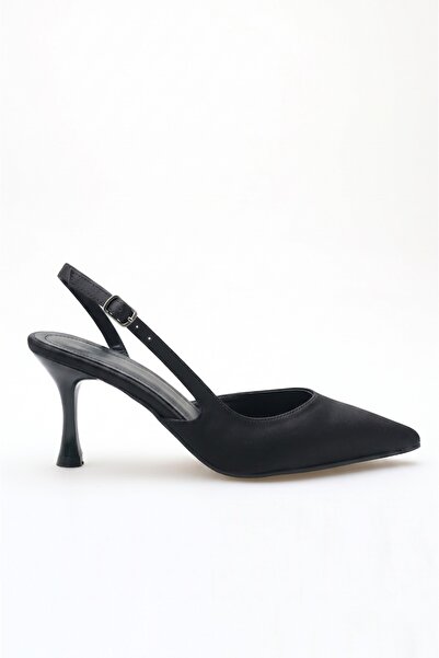 Redoxy Γυναικεία παπούτσια με λεπτό τακούνι με ασύμμετρο σχέδιο σατέν