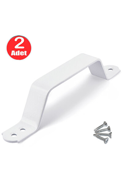 ALETÇANTAM Sürme Kapı Çekme Kulbu Beyaz 17cm Metal El Tutamağı Tutma Kolu Tut...