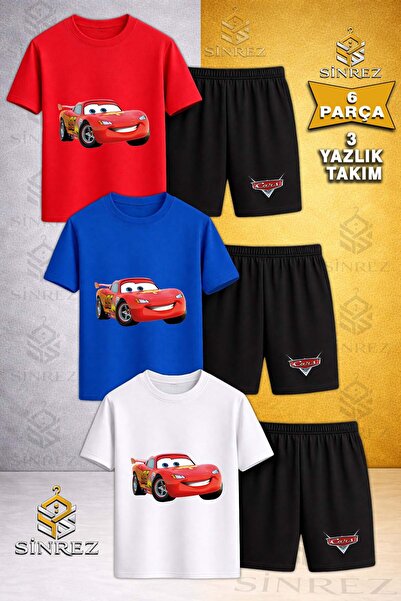 SİNREZ Tricou pentru copii ARABA SIMSEK MACUIN SADE cu imprimeu, cu gât rotun...