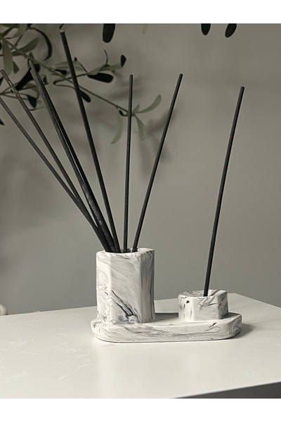 KUMSÉ ATELIER Dekoratif Mermer Desenli Relax Tütsülük Obje Süs Eşya Pinterest