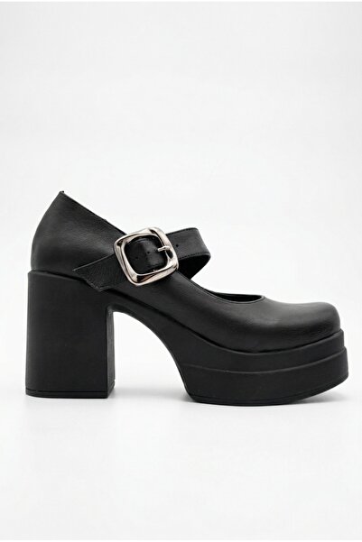 Redoxy Γυναικεία παπούτσια μπαλαρίνας με ψηλό τακούνι, κομψή αγκράφα, ελαστικ...