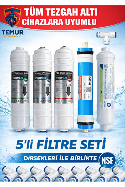 Temur Company Tüm Su Arıtma Cihazları Ile Uyumlu Ihlas Aura Cebilon uyumlu 5'...