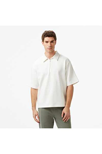 Nautica Erkek Ekru Regular Fit Polo Yaka T-Shirt