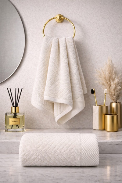 Nuşa Πετσέτα με σχέδιο πυραμίδας 100% βαμβάκι 50x90