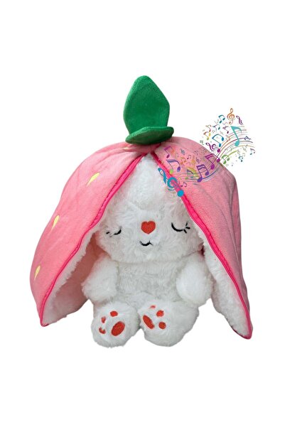 OEM Διαδραστικό Κουνελάκι Φράουλα με Ρεαλιστική Αναπνοή και Φώτα