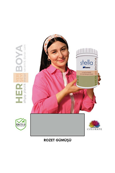Bianca Stella Serisi Yeni Nesil Yüzey Dönüşüm Boyası - Rozet Gümüş