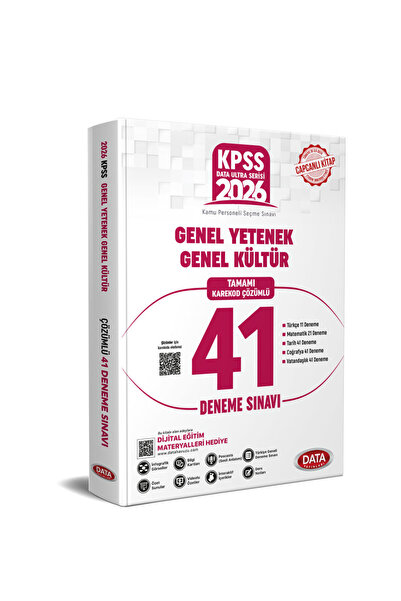 Data Yayınları 2026-2027 KPSS Genel Kültür - Genel Yetenek 41 Deneme Sınavı +...