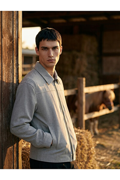BASEL.CO Zra Model Basic Fabric Thin Jacket - Premium Elegance