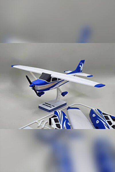 Genç 3D Cessna 172 Skyhawk Uçak Maket Kit Kart - Estetik Dekoratif Sivil Hava...