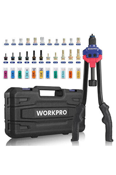 Workpro WP200532 400mm INC/MM Ağır Hizmet Kollu Somun Perçinleme Tabancası + ...