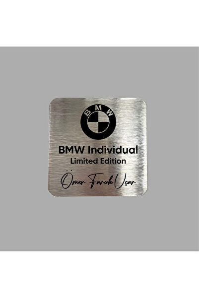 CRF Kişiye Özel BMW Logolu BMW Individual Limited Edition Metal Etiket 6x6 cm...
