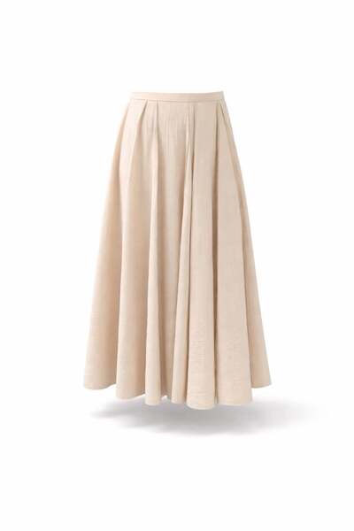 5in1Canpolat Μπεζ φούστα με σχέδιο σε τονόμεσο χώρο