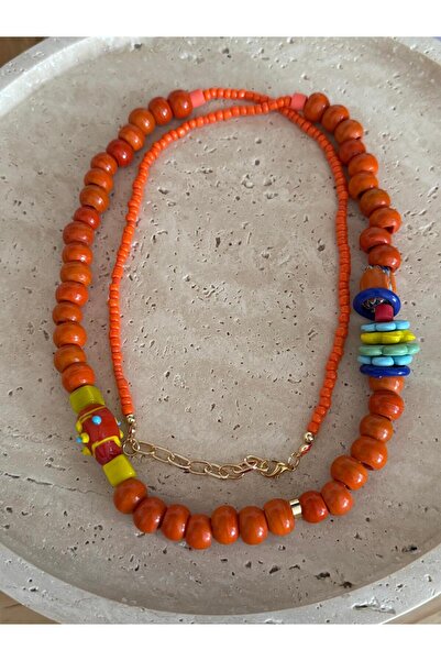 bizizmoda Murano Glass Special Design Glass Natural Stone Necklace