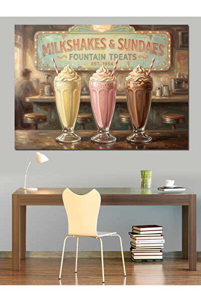Artmeg Trei Milkshake-uri și Paie Diferite Decorative din Pânză - Masă din Le...