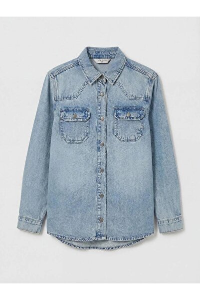 LC Waikiki Γυναικείο τζιν πουκάμισο με τσέπες (S6)