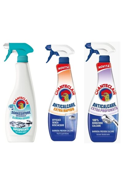 Chanteclair Set 3 Chanteclair: 1x Anti-Odor Degreaser, 1x Rapid Anti-Calc, 1x...