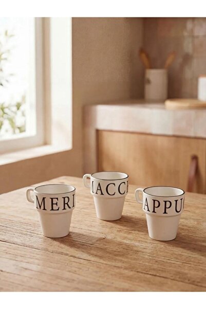 LC Waikiki Printed Ceramic Mug Set of 3 (S6)