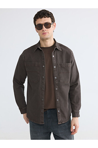 LC Waikiki Nevavm Regular Fit Men's Jean Shirt with Difference