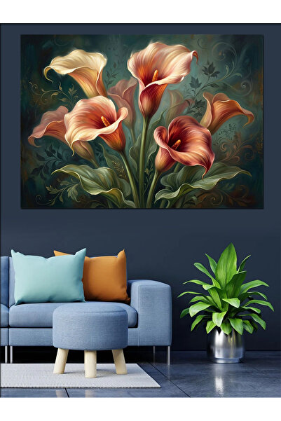 Artmeg Pânză decorativă cu flori de Gala portocalii la prim-plan - Tablou din...