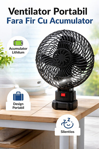 Otto Φορητός Ασύρματος Ανεμιστήρας με Μπαταρία Λιθίου, Ηλεκτρικός, Ισχυρός, Α...