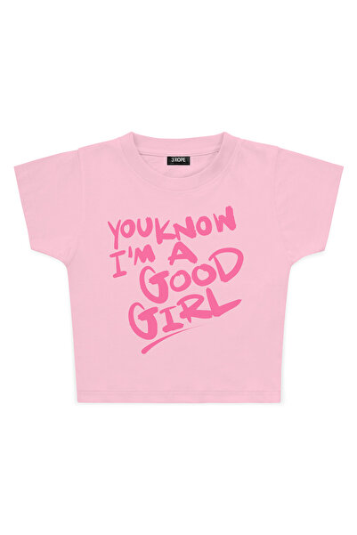 3 ROPE Ξέρεις, είμαι καλή κοπέλα - Μπλουζάκι Baby Tee Crop