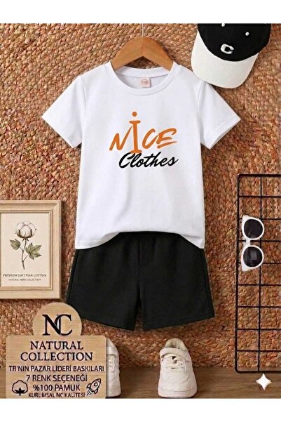 Nice Clothes ΚΑΛΟΚΑΙΡΙΝΟ ΠΑΙΔΙΚΟ ΣΕΤ ΜΠΛΟΥΖΑΚΙ-ΣΟΡΤΣ UNISEX (ΠΟΡΤΟΚΑΛΙ ΛΕΥΚΟ)