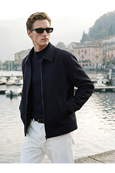 LC Waikiki Standardfit Shirt Roba Collar Men's Cashmere Coat from Uzg Store f...