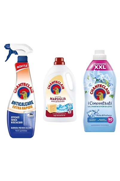 Chanteclair Set 3 Chanteclair: 1x Anticalcar Rapid, 1x Detergent Marsilia, 1x...