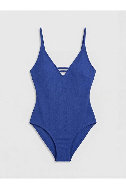 LC Waikiki Γυναικείο μαγιό με λεπτομέρεια από ταινία και αφαιρούμενα επιθέματ...