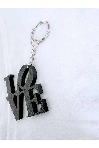 rmys Love Written Keychain - Black