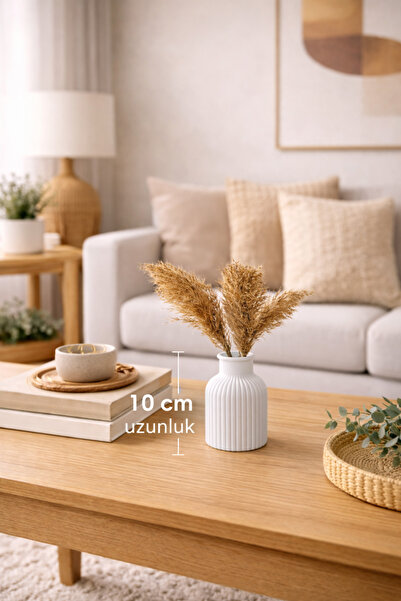 PEKELHOME PH01102B Dekoratif Beyaz Saksı Bohem Modern Seramik Görünümlü Vazo ...