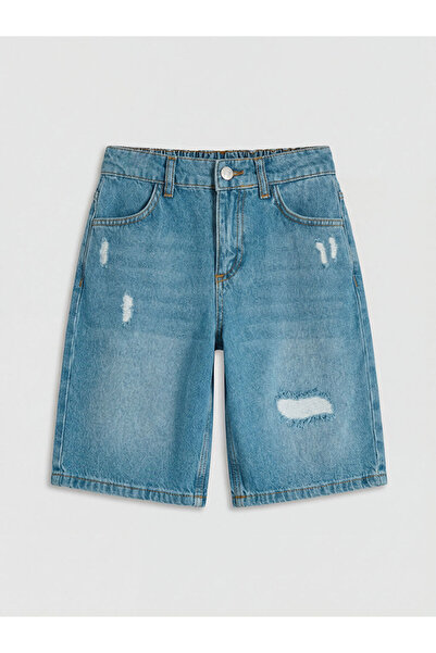 LC Waikiki Timeless Clothing & Timeless Choices Boys' Jean Shorts with Ripped...