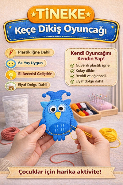 TİNEKE 1 Adet 3 Yaş Çocuklar Için Eğitici Oyuncak Kendin Yap Montessori Keçe ...