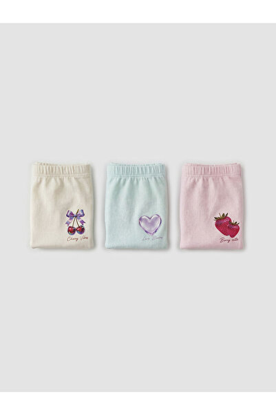 LC Waikiki RMZ GİYİM FARKIYLA Boxeri imprimați pentru fete, pachet de 3