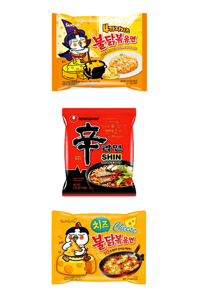 buldak Hot Chicken Ramen Flavor 3 Lü Set Kombo Karışık Paket Helal