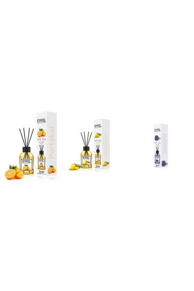 Eyfel Set 3 Eyfel: 1x Portocala, 1x Ananas, 1x Zambile