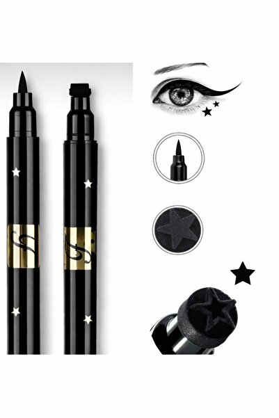 Seckinnn Çift Uçlu Eyeliner – Yıldız Damga & İnce Uç Likit Eyeliner, Uzun Sür...