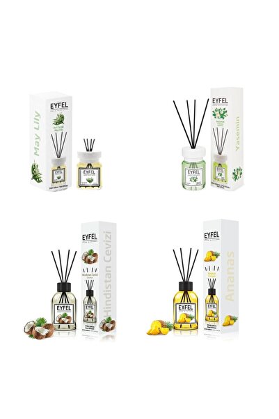 Eyfel Set 4 Eyfel: 1x Lacramioare, 1x Iasomie, 1x Nuca de cocos, 1x Ananas