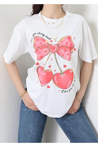 Lario Love You Chery Much Cherry Printed Ribbon