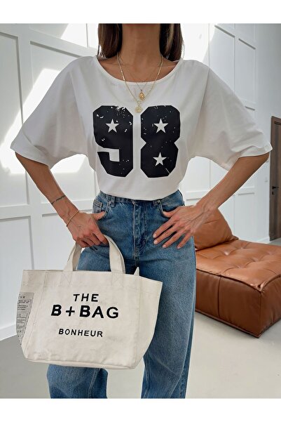 yeditepe fashion Low Sleeve Asymmetric Collar 100% Cotton Knitted Blouse