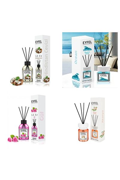 Eyfel Set 4 Eyfel: 1x Nuca de cocos, 1x Ocean, 1x Trandafir, 1x Acacia
